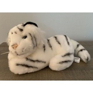 Wildlife Artist Conservation Collectibles 8” White Tiger Plush Realistic Stuffed